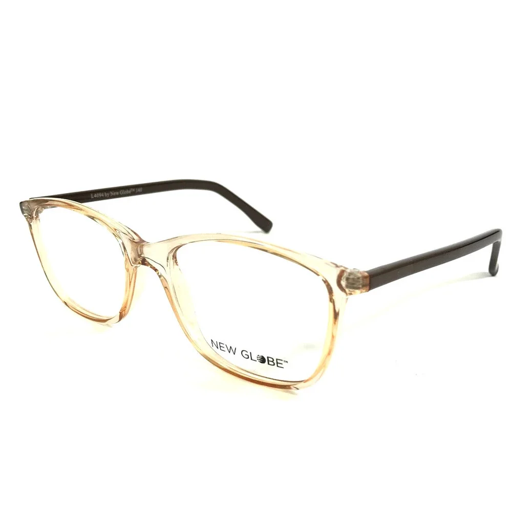 New Globe Eyeglasses Frames L4094 CREAM Black Rectangle Full Rim 52-17-140